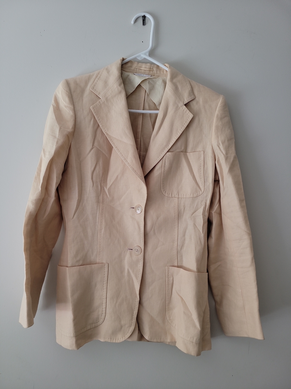 MaxMara Beige Tailored Two-Button Blazer